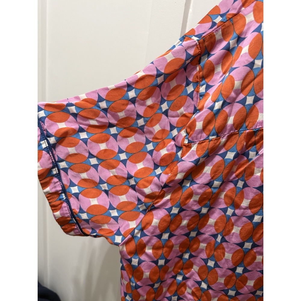 Anthropologie LyreBird Silky Printed Pajama Set Sold Out Print Top XL Shorts LG - Picture 13 of 16